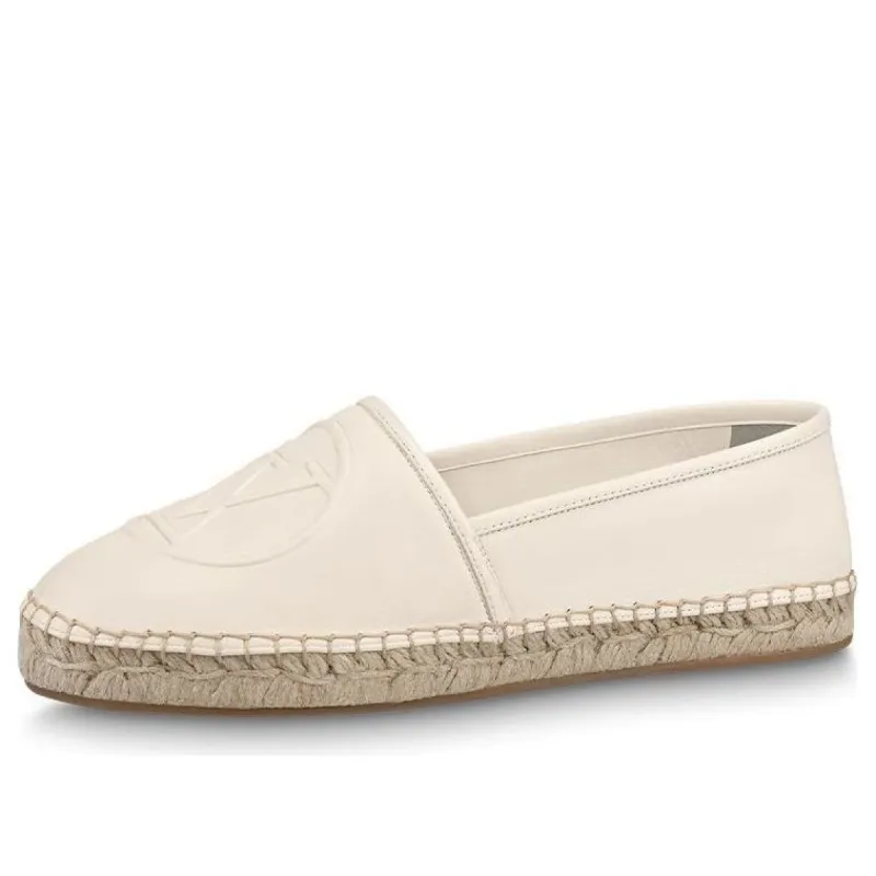 (WMNS) LOUIS VUITTON Starboard Flat Espadrille Shoes 'Beige with Logo' 1ABVM6 sold by KicksCrew