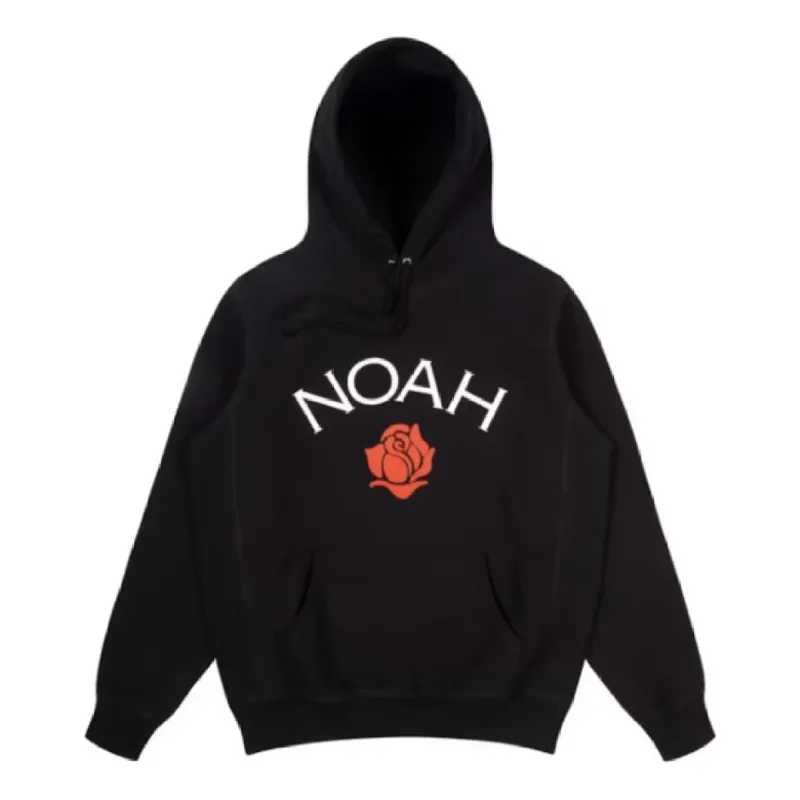NOAH Rose Logo Hoodie 'Black' SS31FW19BLK sold by KicksCrew