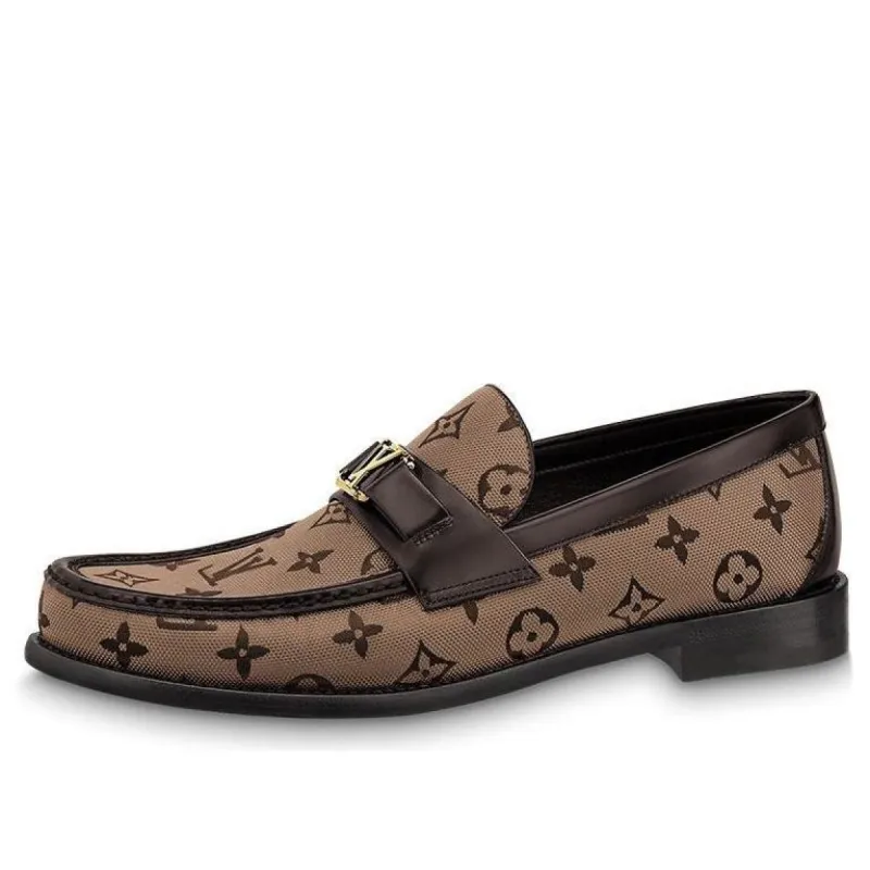 LOUIS VUITTON Major Loafer Shoes 'Brown Monogram' 1ABFK7 sold by KicksCrew