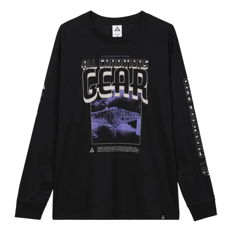 Nike ACG Long Sleeve T-Shirt Asia Sizing 'Black' FQ3730-010 sold by KicksCrew