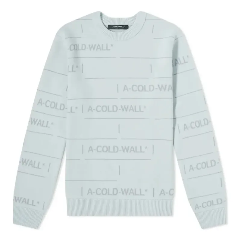 A-COLD-WALL* Chain Jacquard Knit Sweaters 'Ice Grey' ACWMK031IC-GRY sold by KicksCrew
