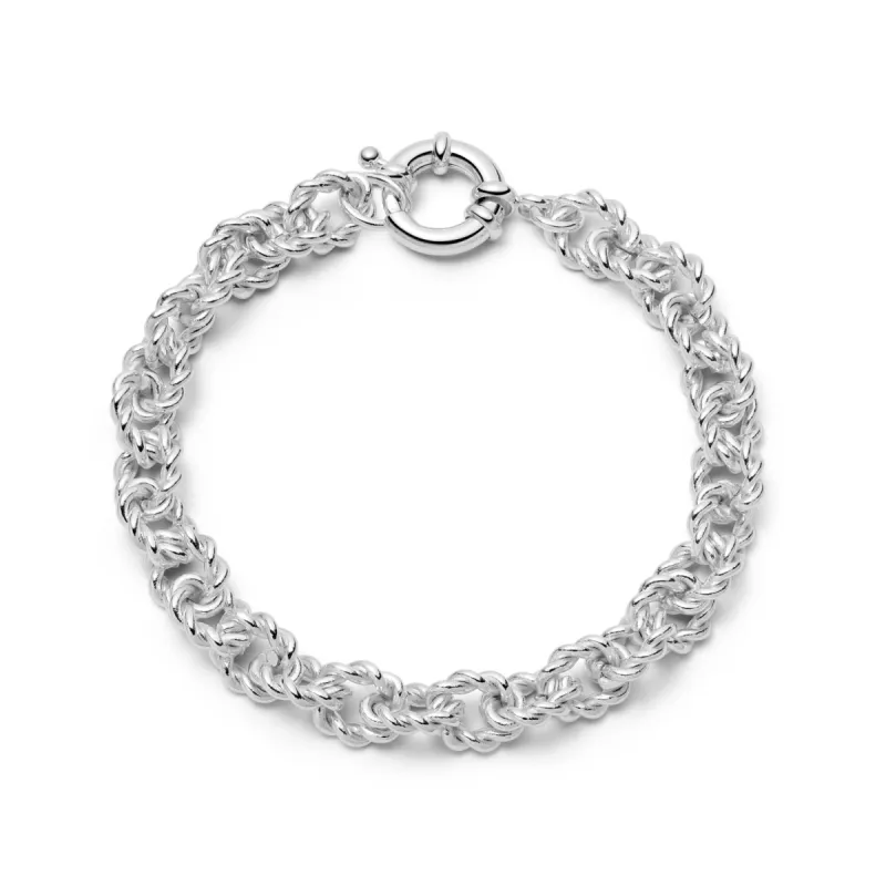 Polly Sayer Vintage Rope Chain Bracelet Silver Plate sold by Daisy Jewellery