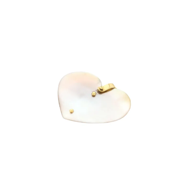 Pendentif cœur or jaune et nacre sold by 58 Facettes