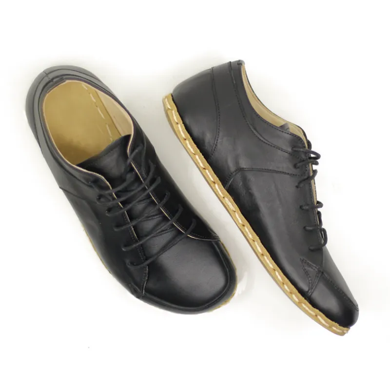 Black Leather Decollo Barefoot Sneaker sold by Costoso Italiano