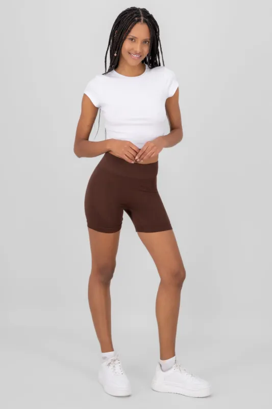 Short Biker Cintura Ancha Liso sold by Shasa
