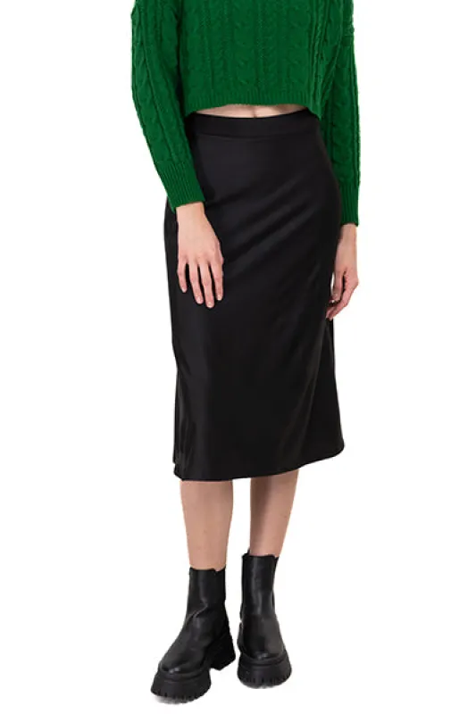 Falda midi lisa con abertura sold by Shasa