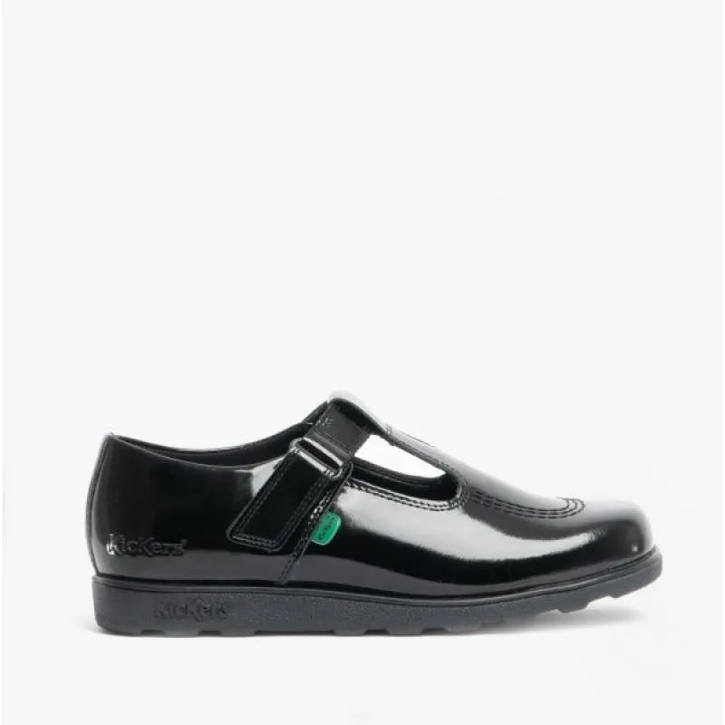 FRAGMA T-BAR Girls (Youths) School Shoes Patent Black sold by Shuperb