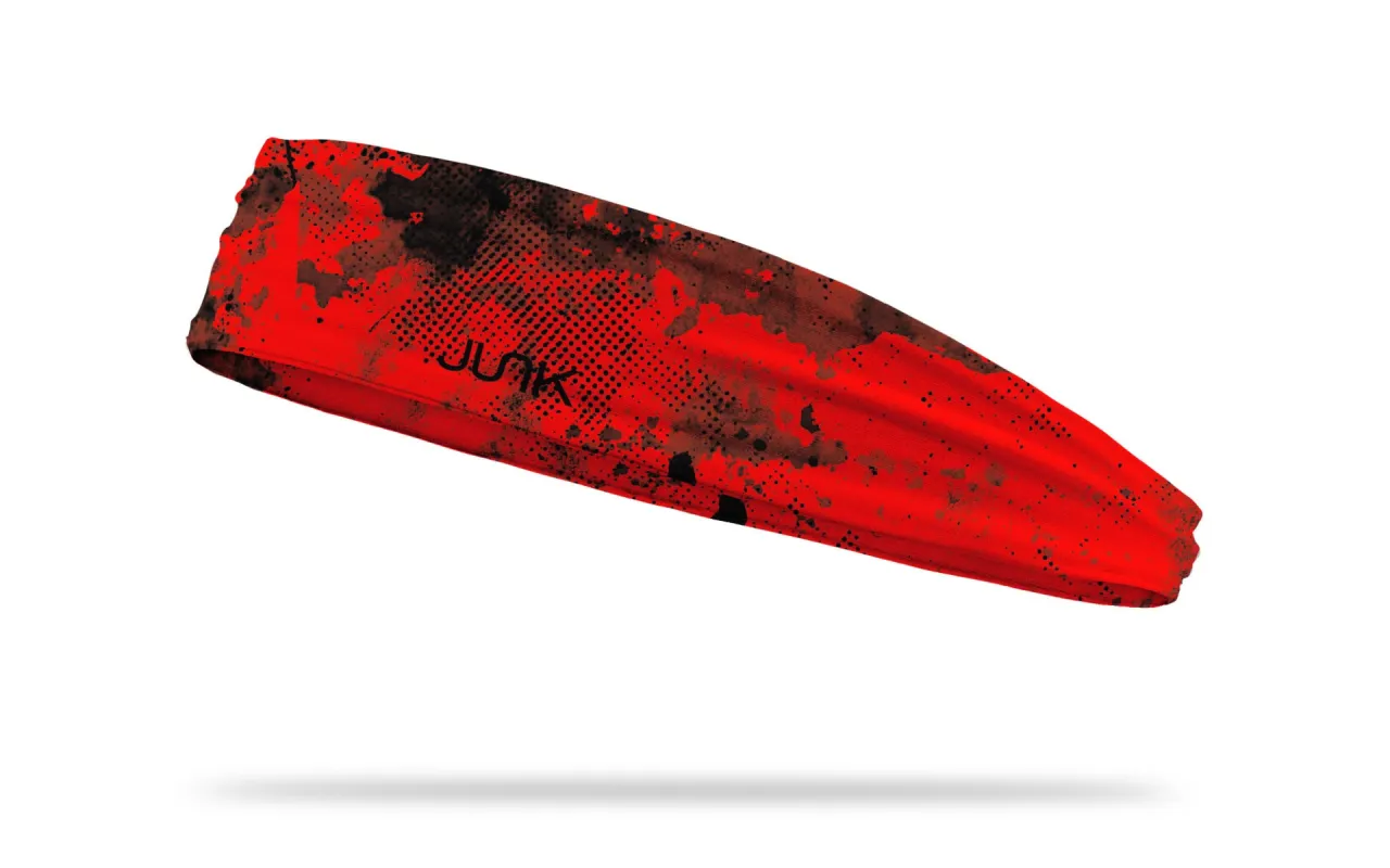 Red Grunge Infinity Headband sold by JUNK Brands