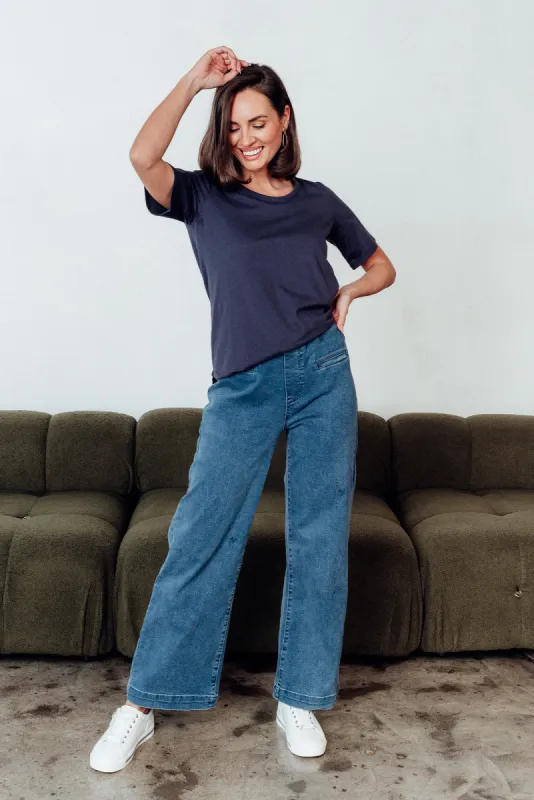 Maddy Blue Wide Leg Jeans sold by Blue Bungalow