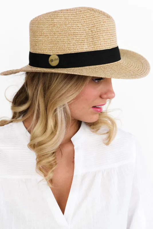 Natural Wide Brim Travel Fedora sold by Blue Bungalow