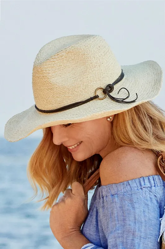 Bronte Natural Raffia Cowboy Hat sold by Blue Bungalow