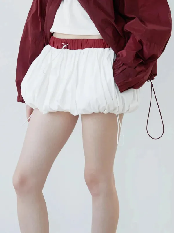 Drawstring Bubble Mini Skirt sold by Streetwear Society