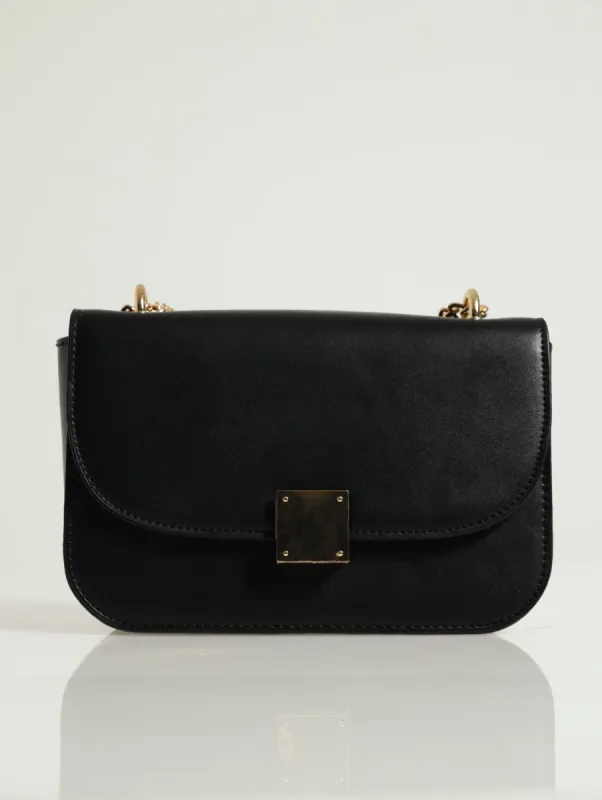 Gold Clasp Satchel - Black sold by Edgars