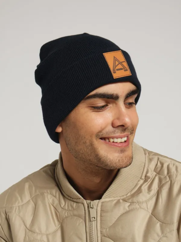 Pu Patch Beanie - Navy sold by Edgars