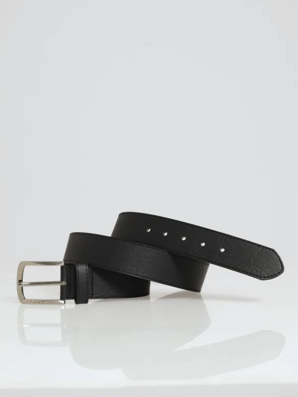 Casual Belt With Contrast Stitiching - Black sold by Edgars