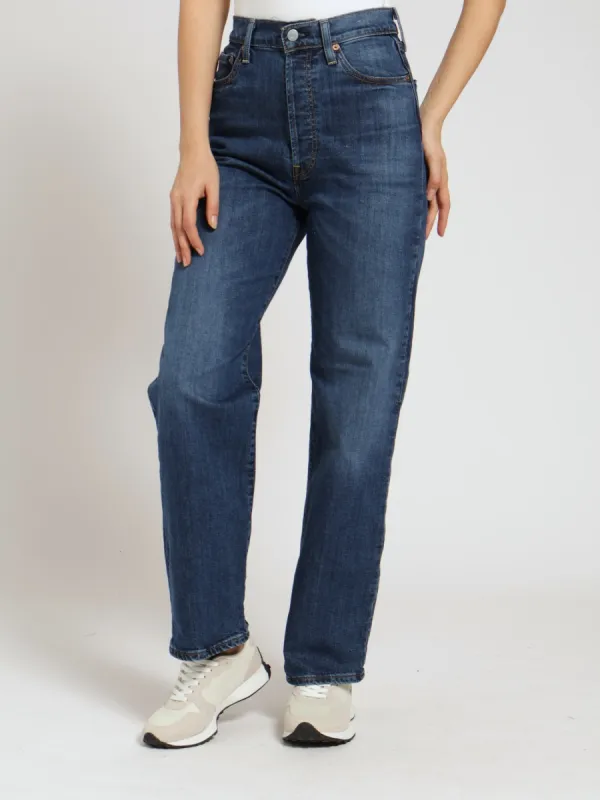 Ribcage Straight Ankle Dial Up Denim Jeans sold by Edgars