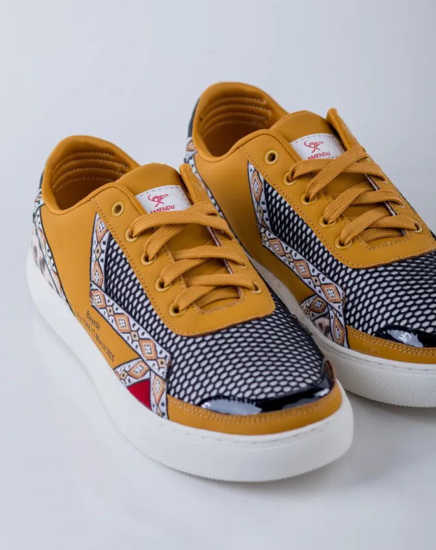 Ladies Low Top Multi Colour Sneaker - Hazelnut sold by Edgars