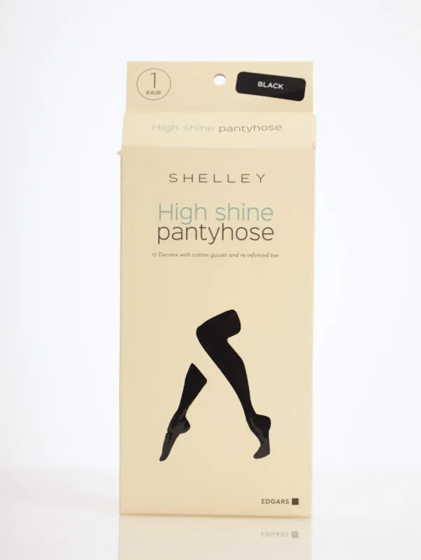 Ladies 1 Pack High Shine Hosiery - Black sold by Edgars