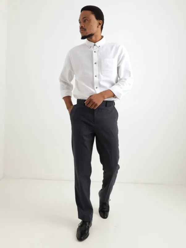 Men's Check Slim Trouser - Charcoal sold by Edgars
