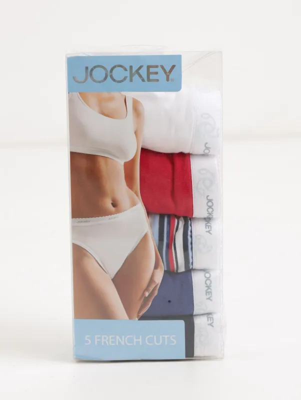 Ladies 5 Pack Hi-Cut Treasure Stripe Panty sold by Edgars