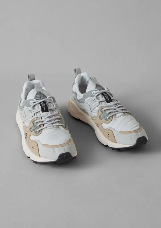 Flower Mountain Yamano Kaiso Panelled Trainers | Light Grey sold by TOAST