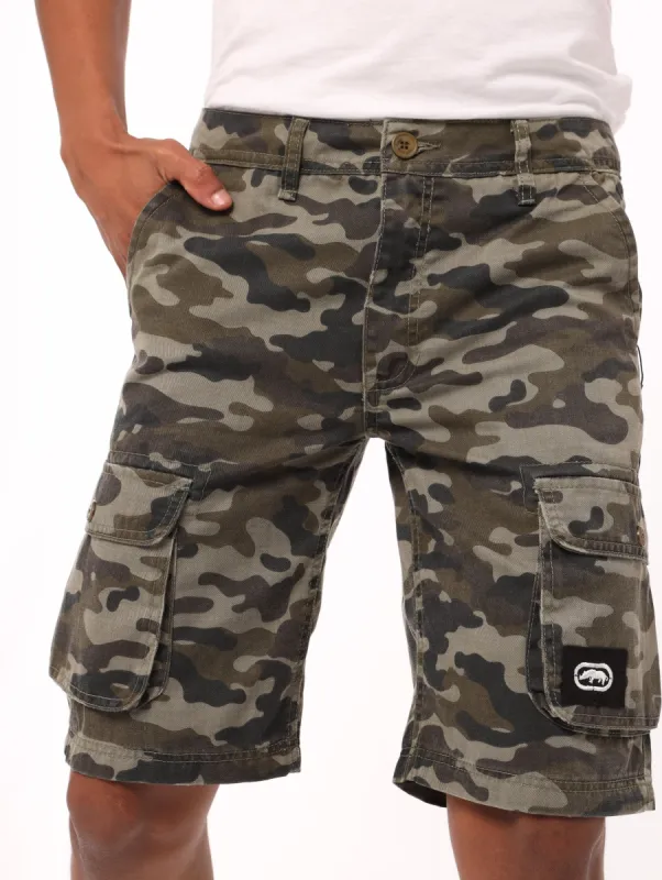 Men's Camo Cargo Shorts - Grey sold by Edgars