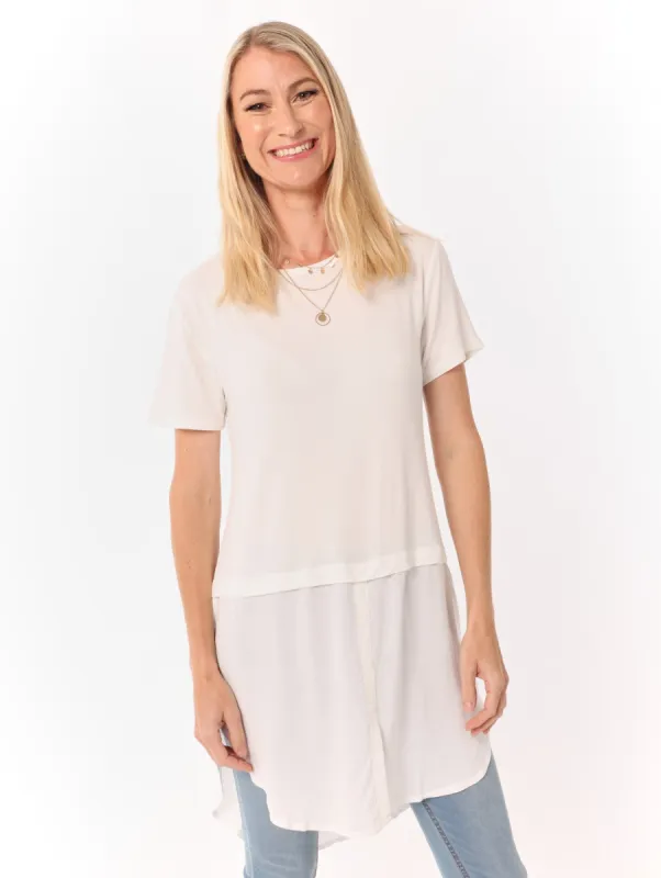 Ladies Twofer Top - White sold by Edgars 