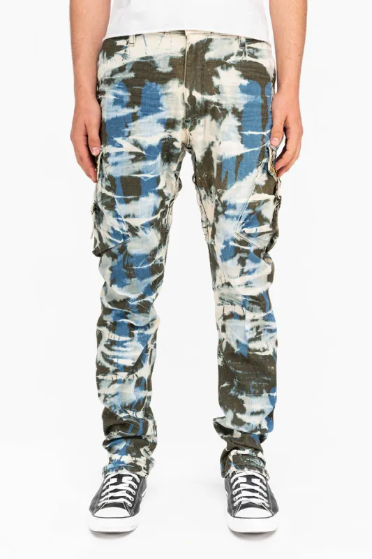 CLASSIC PREDATOR CARGO IN TIE DYE WITH CRYSTALS sold by Robin's Jean