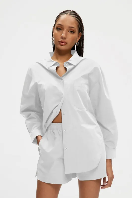 KUWALLA POPLIN SHIRT - WHITE sold by OAK