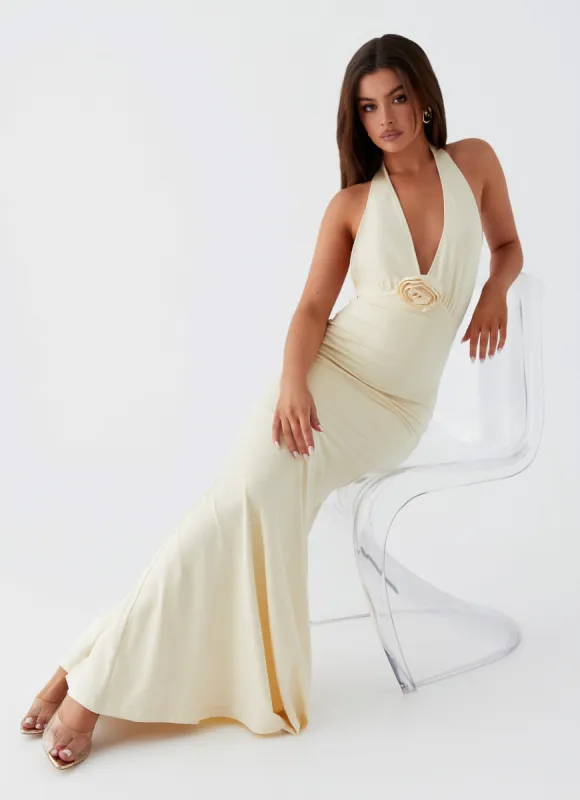 Eliza Rose Maxi Dress - Yellow sold by Peppermayo