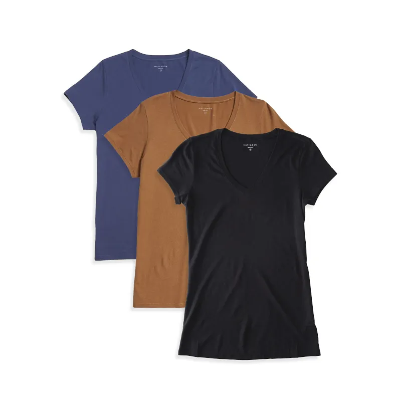 Fitted V-Neck Marcy 3-Pack sold by Mott & Bow