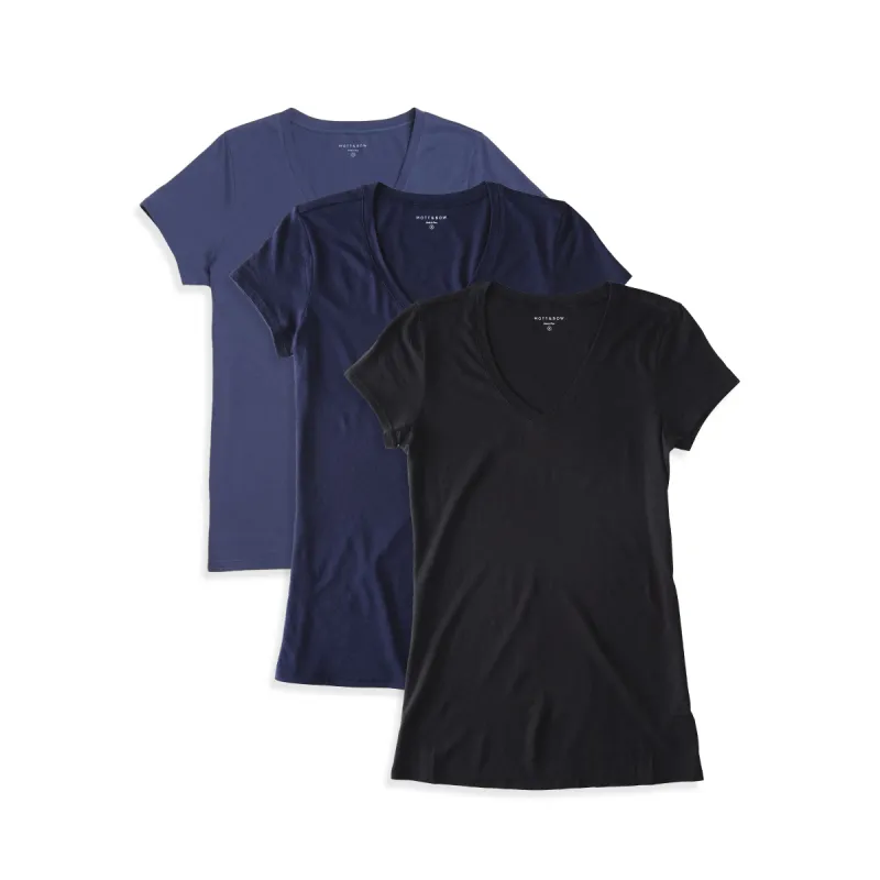 Fitted V-Neck Marcy 3-Pack sold by Mott & Bow