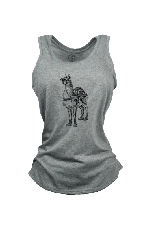 Women's Racerback Tank - Freedom Llama sold by Nine Line