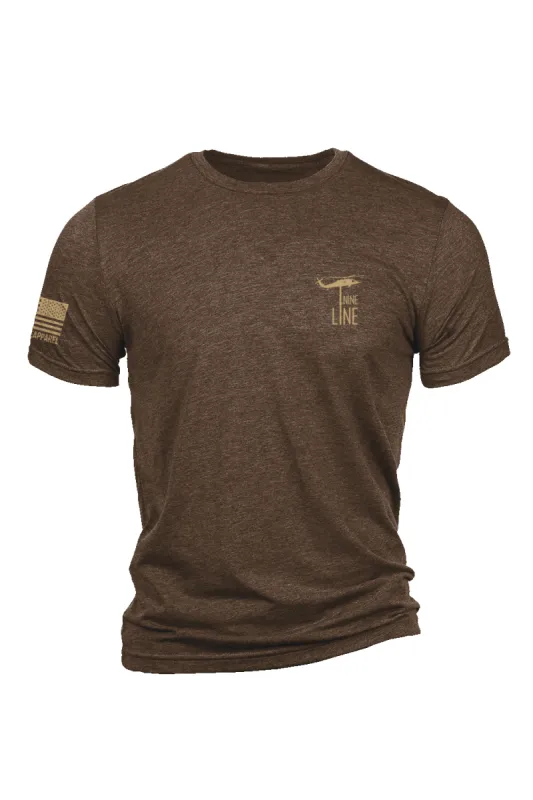 Tan Dropline Logo - T-Shirt sold by Nine Line