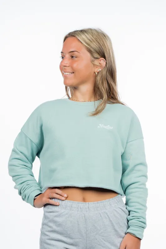 Women's Cropped Crew Fleece sold by Nine Line