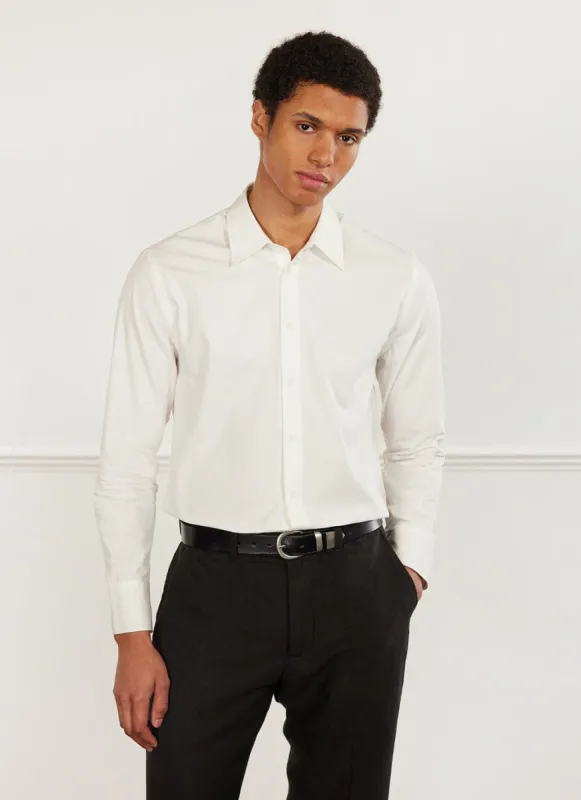 Formal Classic Shirt | Cotton Poplin | White sold by Percival