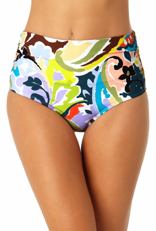 Anne Cole - Women's Fold Over High Waist Shirred Bikini Swim Bottoms sold by Anne Cole