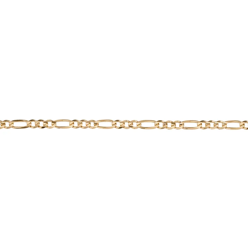 Large Gold Figaro Chain Anklet sold by Aurate
