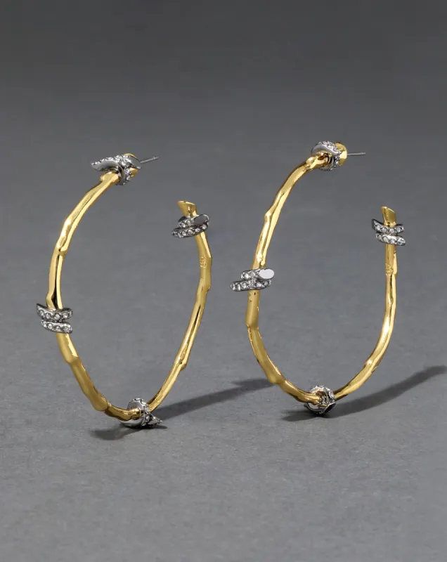 Barbed Wire Hoop Earring- Gold | Parallel