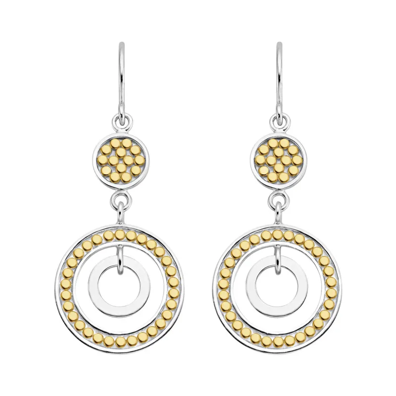 Signature Double Open Circle Drop Earrings sold by Anna Beck