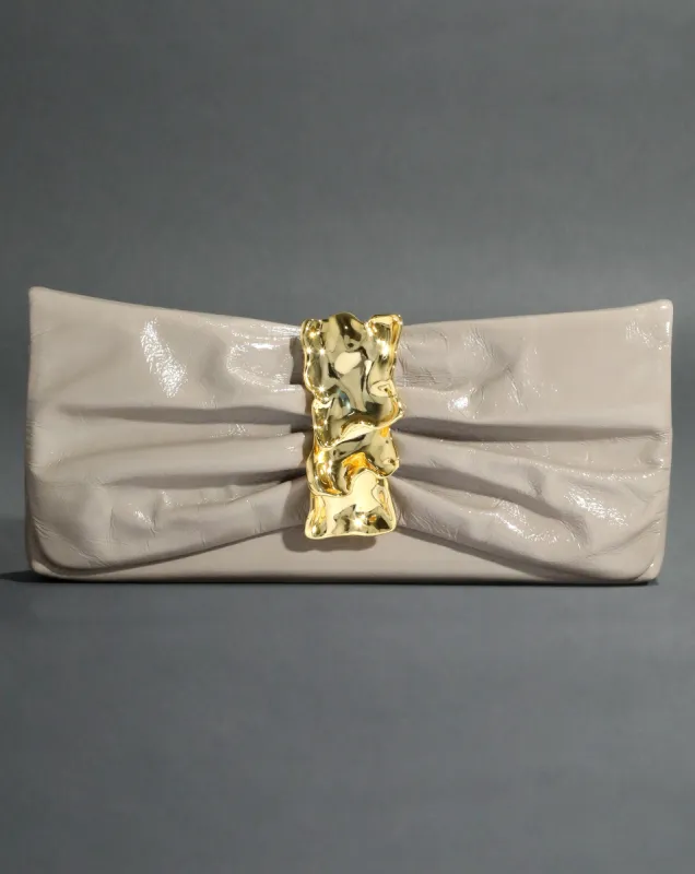 Gold Ribbon Convertible Shoulder Bag- Warm Grey sold by Alexis Bittar