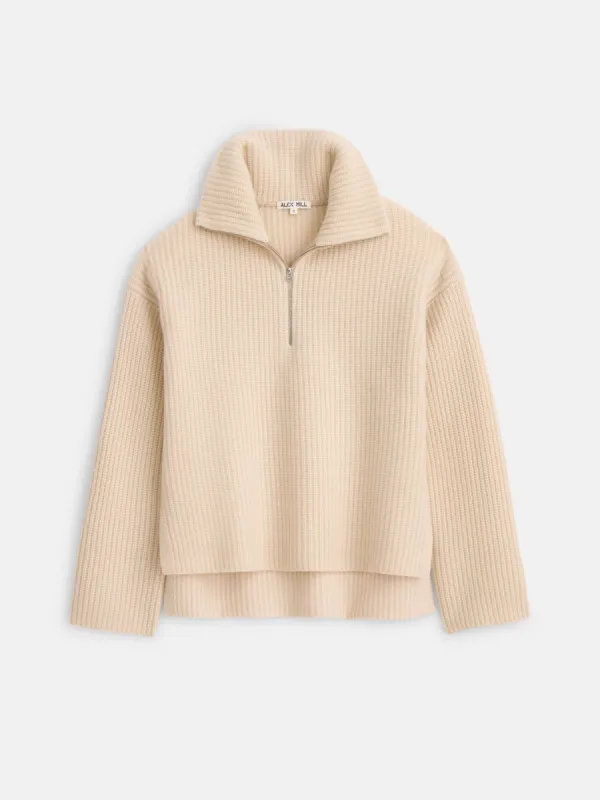 Felix Zip Sweater in Merino Wool sold by Alex Mill