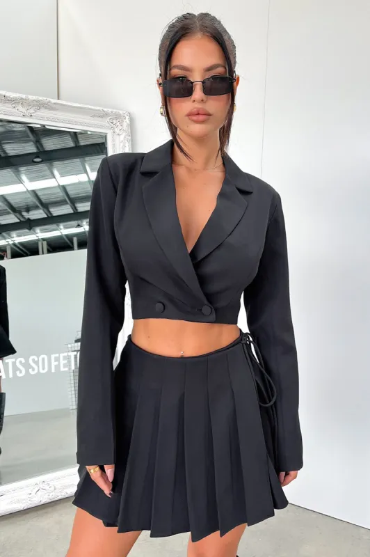 Windsor Cropped Blazer - Black sold by Thats So Fetch