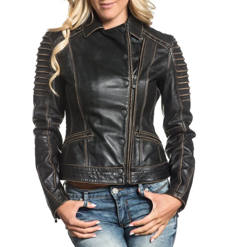 True Destiny Leather Jacket sold by Affliction