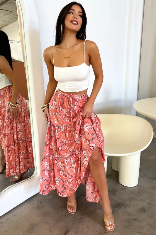 Kei Maxi Skirt - Pink Floral sold by Thats So Fetch