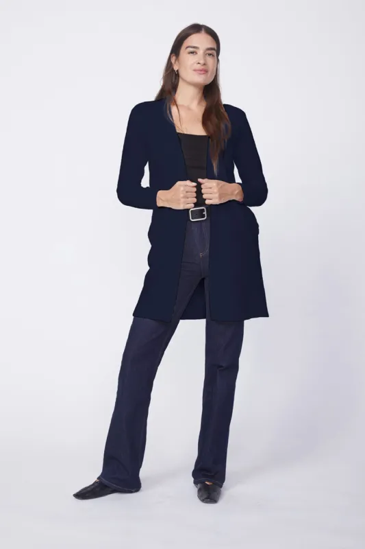 Stateside Horizontal Rib Duster in New Navy sold by Bailey 44