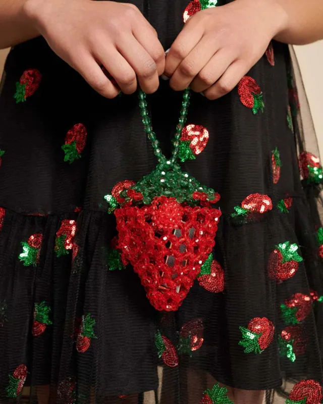 Strawberry Bead Bag sold by ban.do