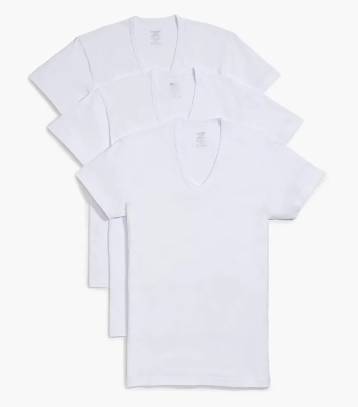 Essential Cotton Slim-Fit V-Neck 3-Pack sold by 2xist