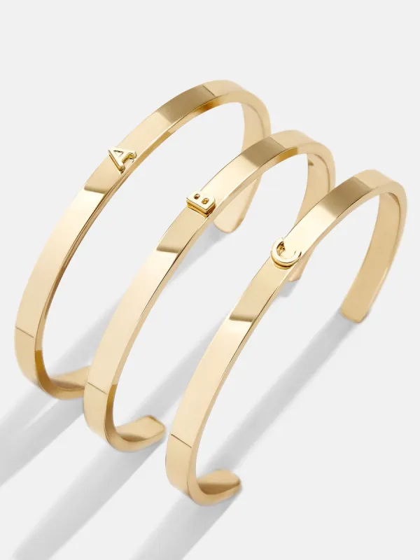 Initial Cuff Bracelet - Gold Letter sold by BaubleBar