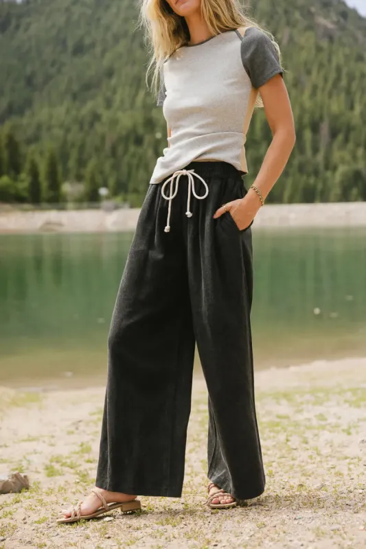 Nico Wide Leg Pants in Black sold by bohme